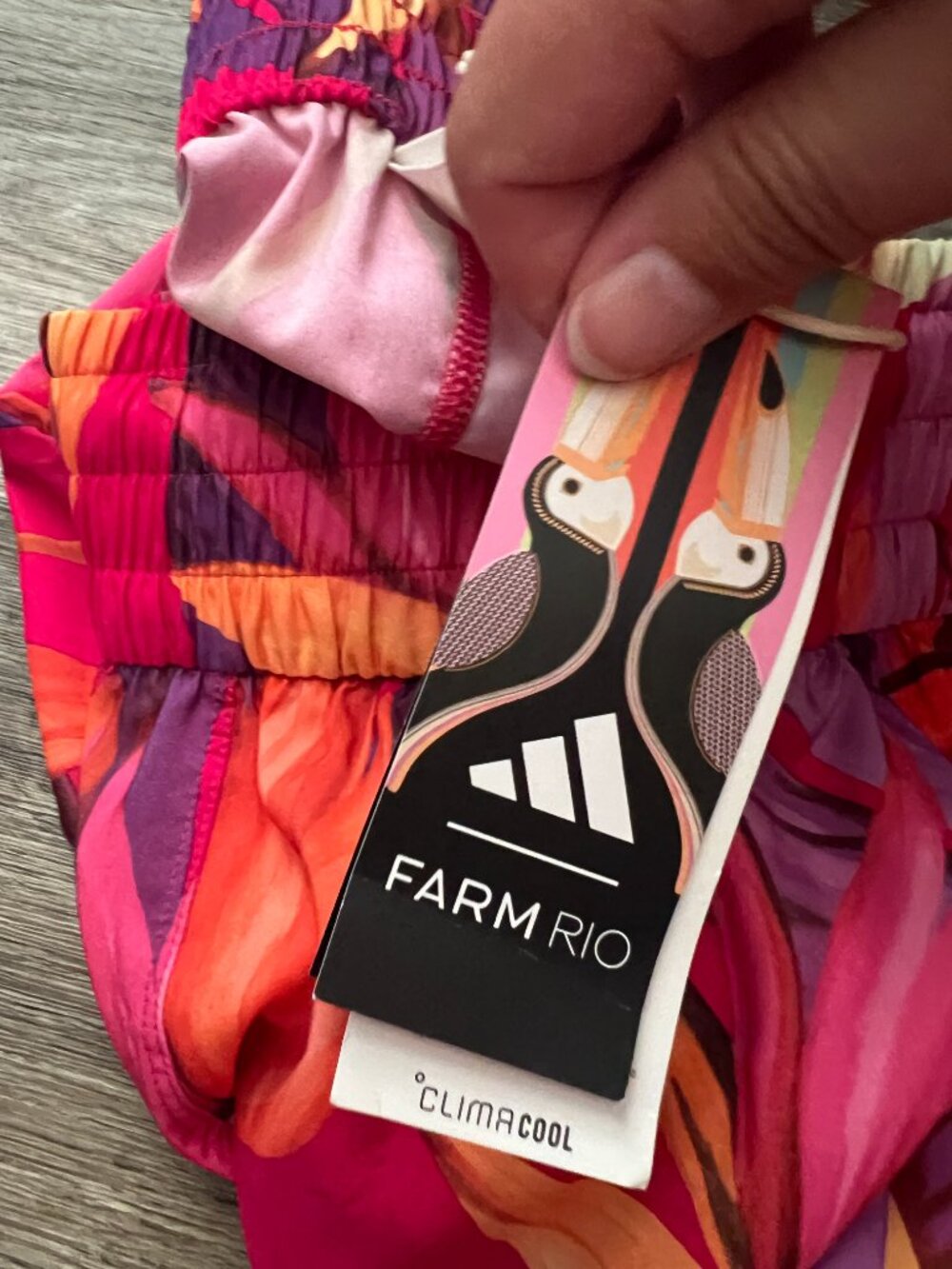 NWT! FARM Rio x Adidas Pacer Shorts size XS - Picture 8 of 9